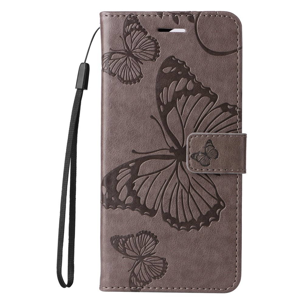 Big Butterfly knižkové púzdro na Xiaomi Redmi Note 14 Pro 5G/Note 14 Pro+ 5G - šedé