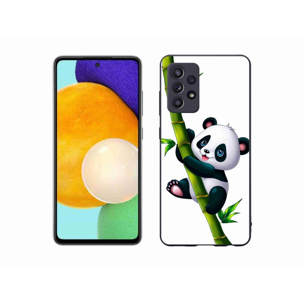 Gélový kryt mmCase na Samsung Galaxy A52s 5G - panda na bambuse