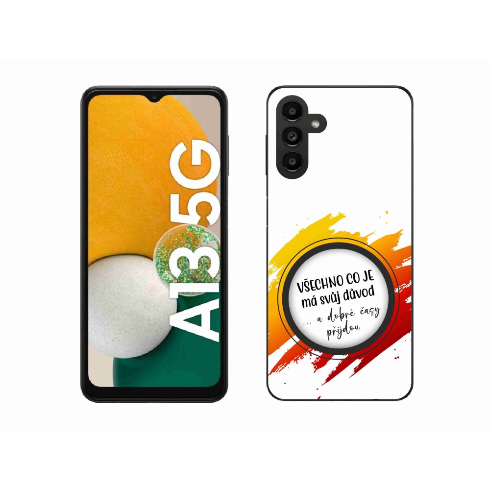 Gélový kryt mmCase na Samsung Galaxy A13 5G - citát 3 biele pozadie