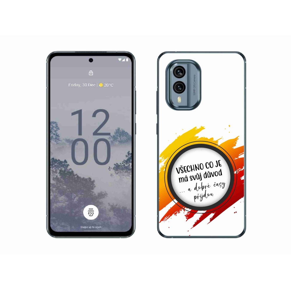 Gélový kryt mmCase na Nokia X30 5G - citát 3 biele pozadie