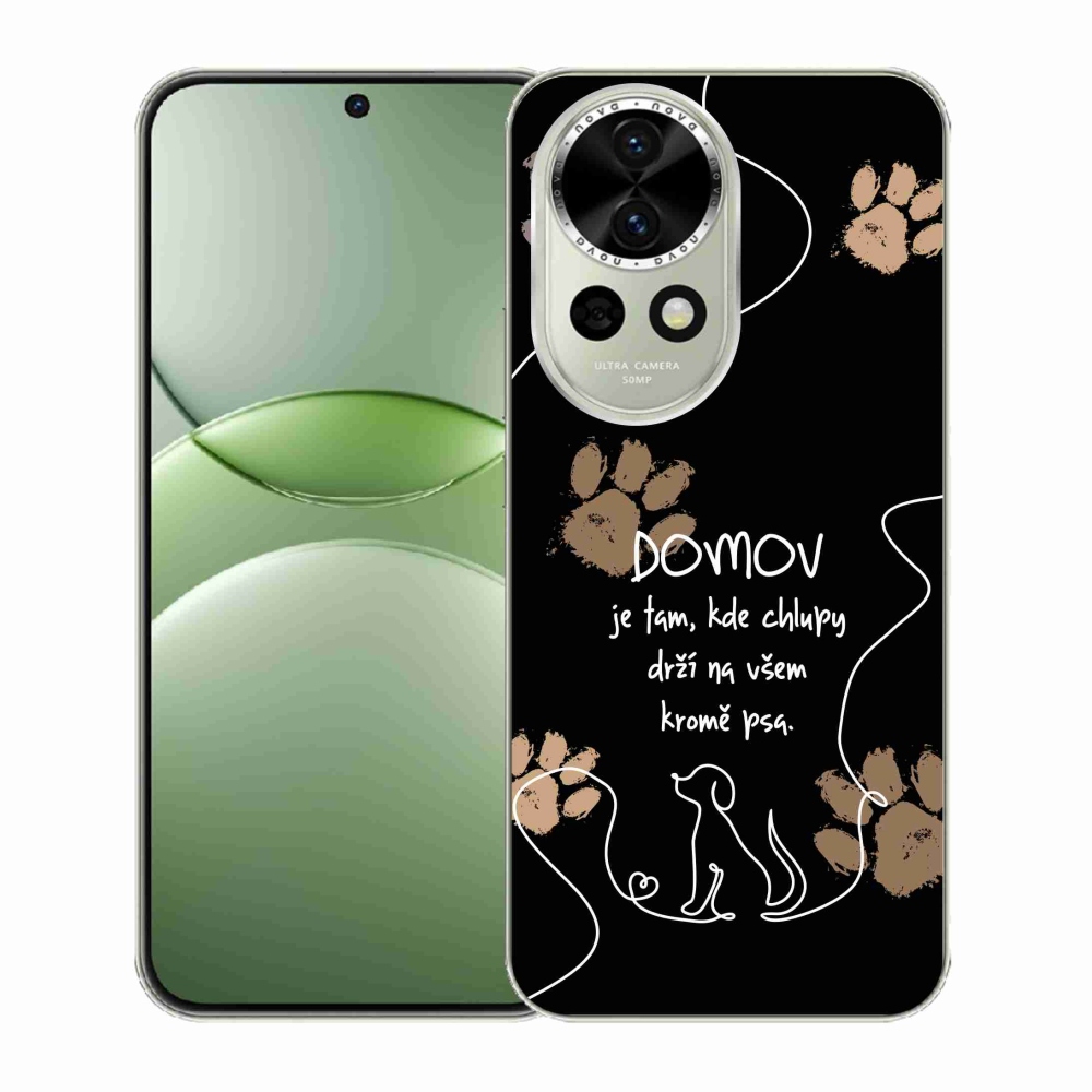 Gélový kryt mmCase na Huawei Nova 13 5G - psí motív čierne pozadie