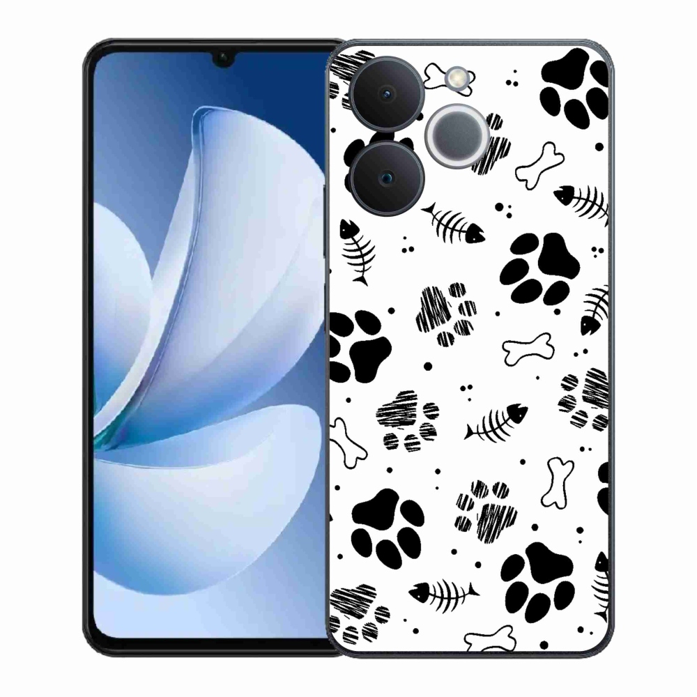 Gélový kryt mmCase na Realme Note 70T - psie labky 1