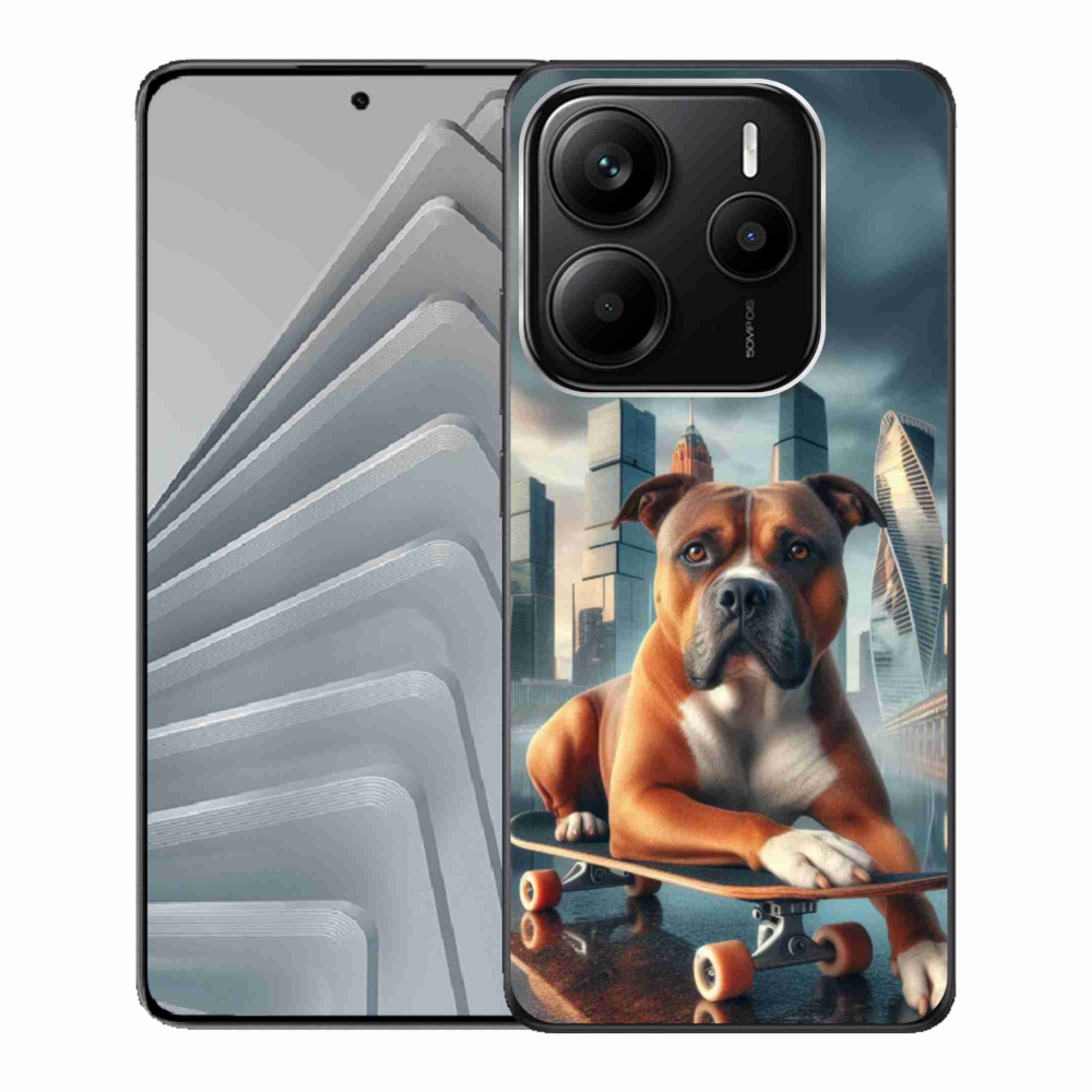 Gélový kryt mmCase na Xiaomi Redmi Note 14 5G - pes na skateboard