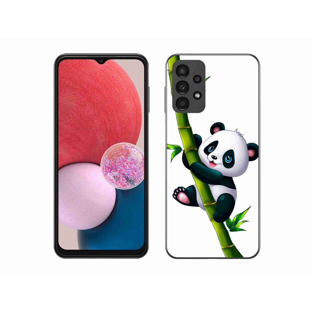 Gélový kryt mmCase na Samsung Galaxy A13 4G - panda na bambuse