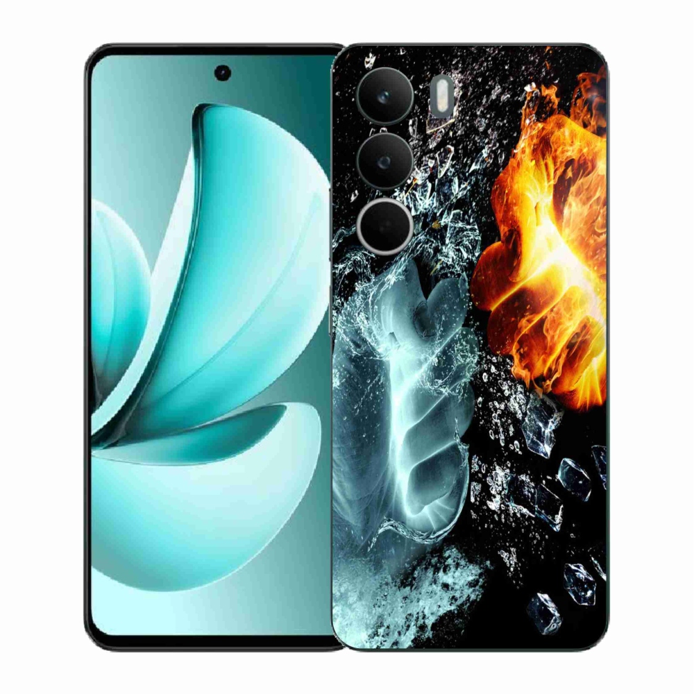 Gélový kryt mmCase na Realme C71 - voda a oheň