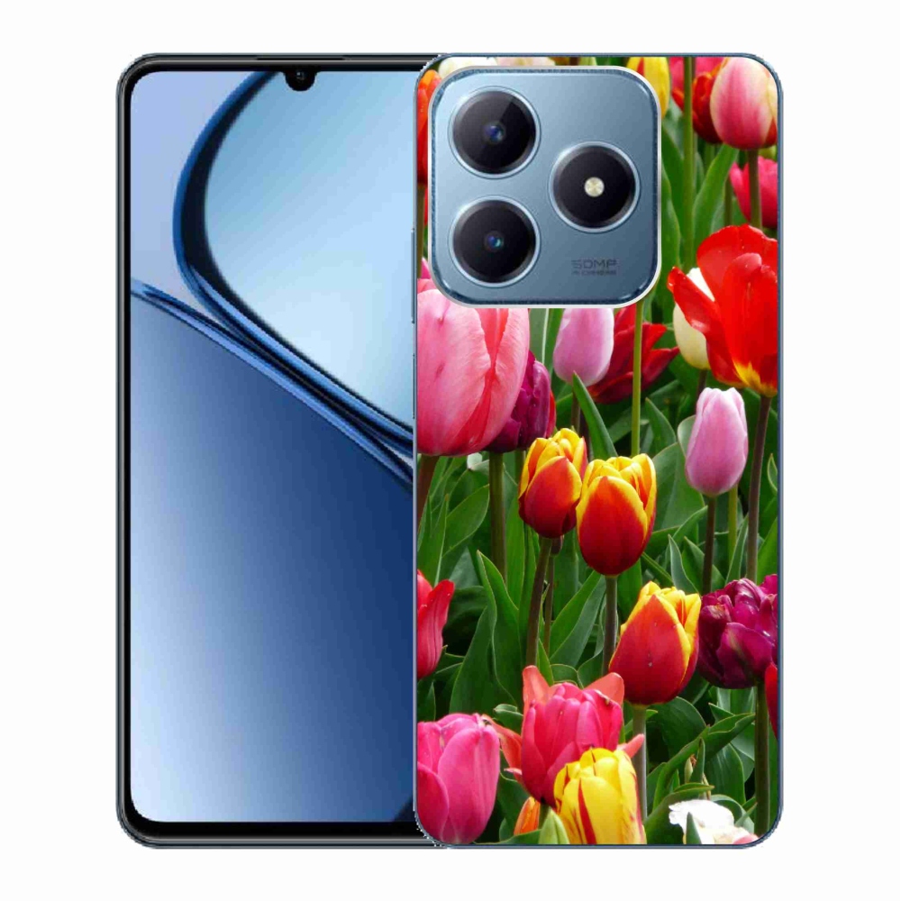 Gélový kryt mmCase na Realme C63 - tulipány