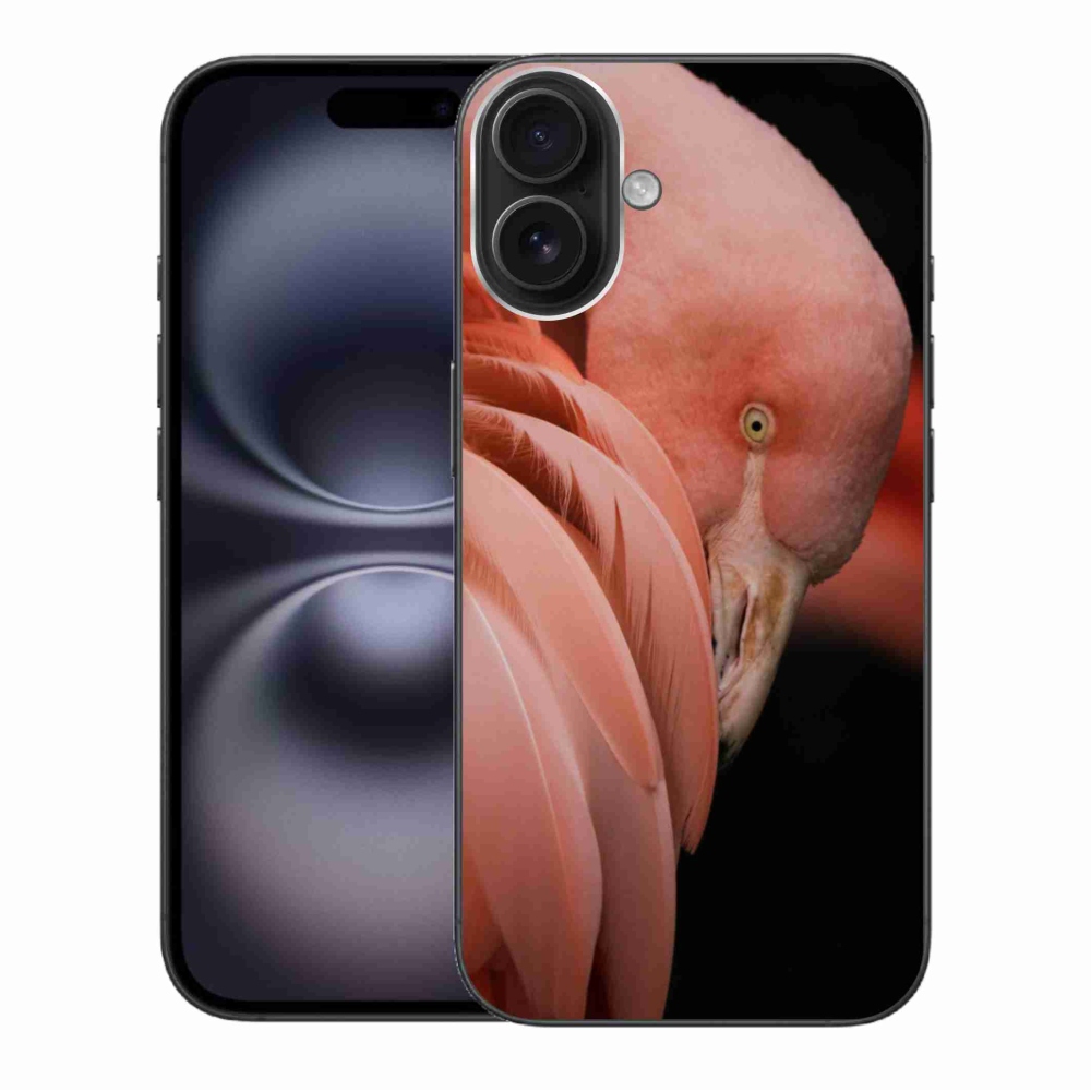 Gélový kryt mmCase na iPhone 16 Plus - plameniak 3