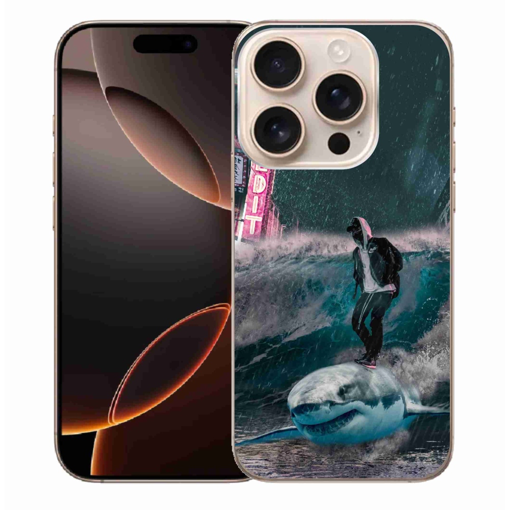 Gélový kryt mmCase na iPhone 16 Pro Max - žralok