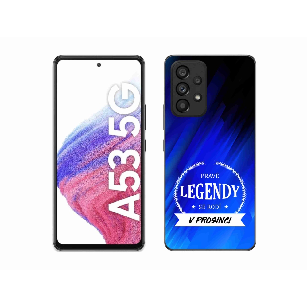 Gélový kryt mmCase na Samsung Galaxy A53 5G - legendy v decembri modré pozadí