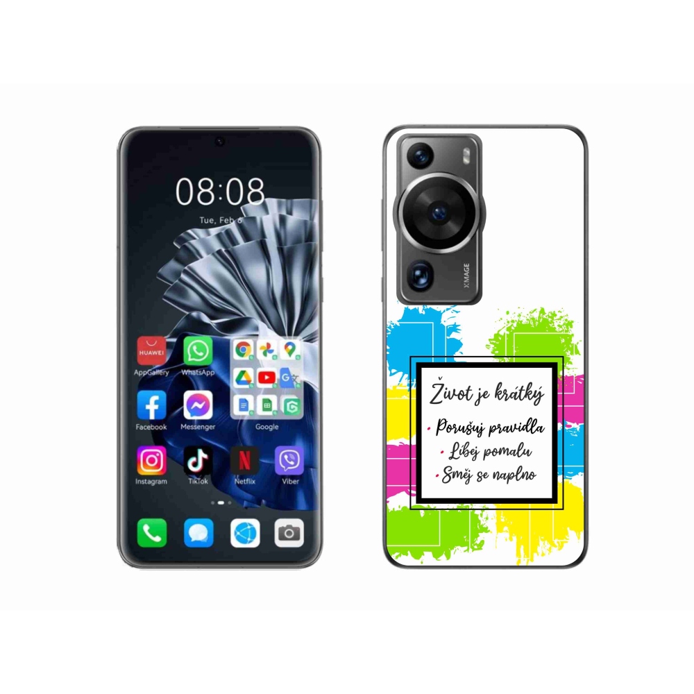 Gélový kryt mmCase na Huawei P60 Pro - citát 5 biele pozadie