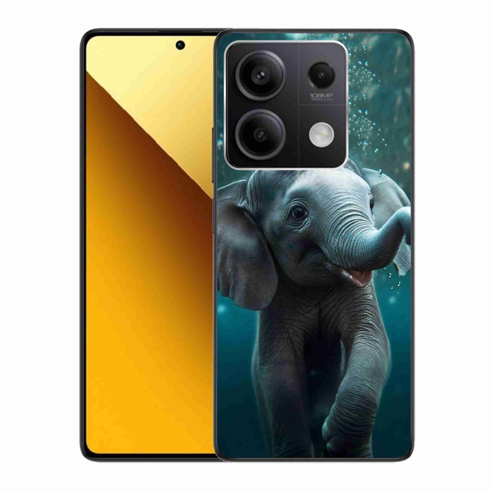 Gélový kryt mmCase na Xiaomi Redmi Note 13 5G - sloník pod vodou