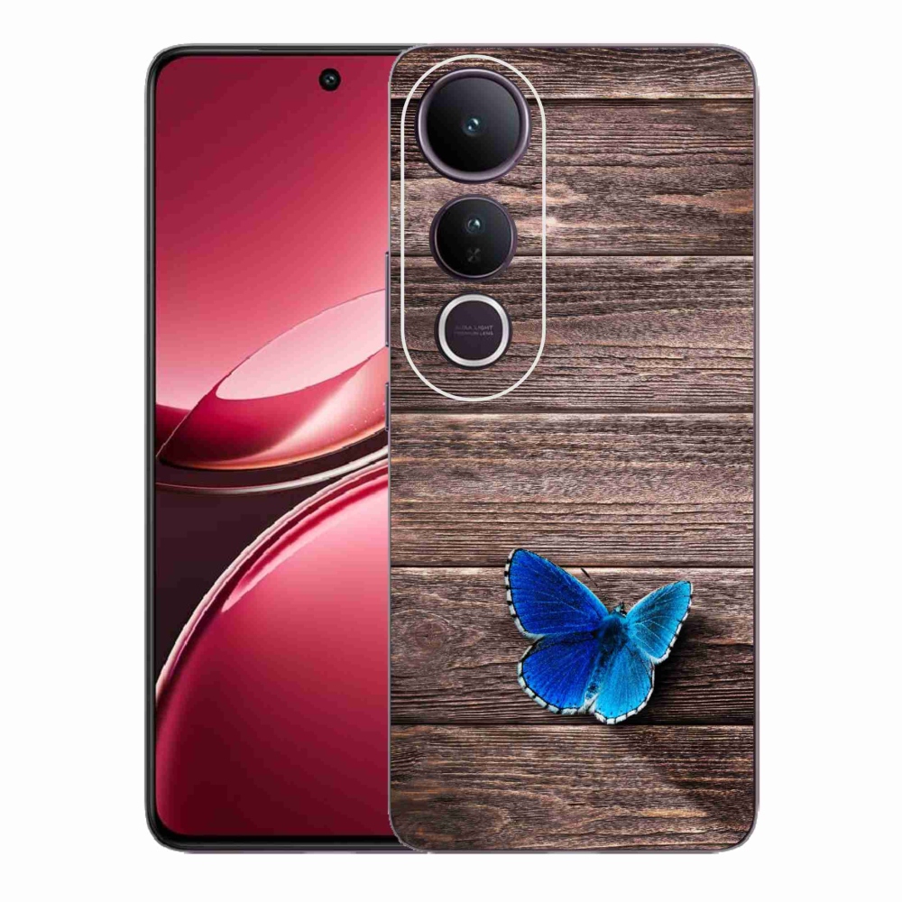 Gélový kryt mmCase na Vivo V50 Lite 4G/5G - modrý motýľ 1