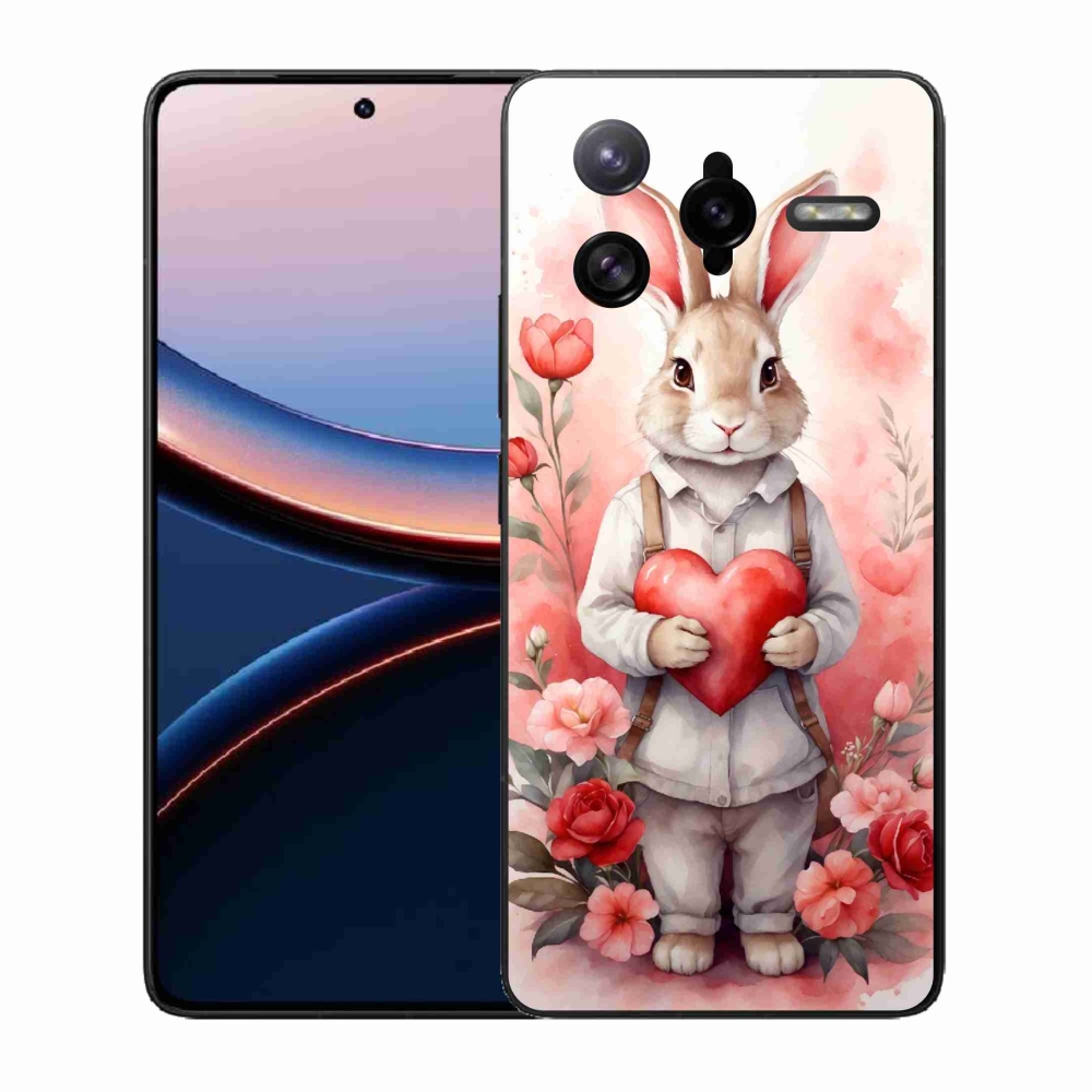 Gélový kryt mmCase na Xiaomi Poco F7 Ultra - zajac so srdiečkom