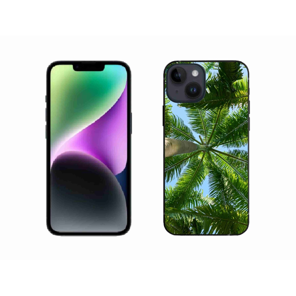 Gélový kryt mmCase na iPhone 14 - palmy