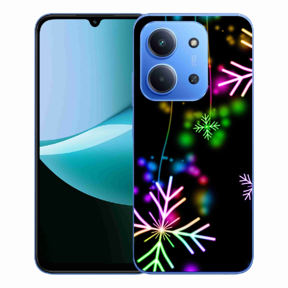 Gélový kryt mmCase na Xiaomi Redmi 15C 4G/5G (173mm) - farebné vločky