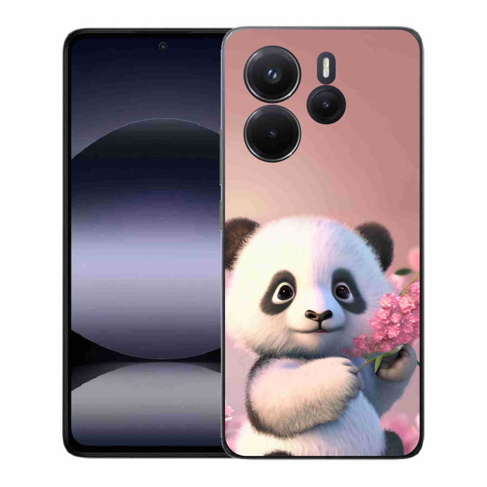 Gélový kryt mmCase na Xiaomi Redmi Note 14 - roztomilá panda