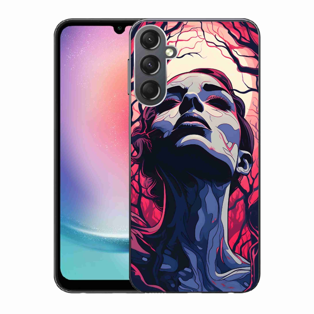 Gélový kryt mmCase na Samsung Galaxy A24 - abstraktná tvár