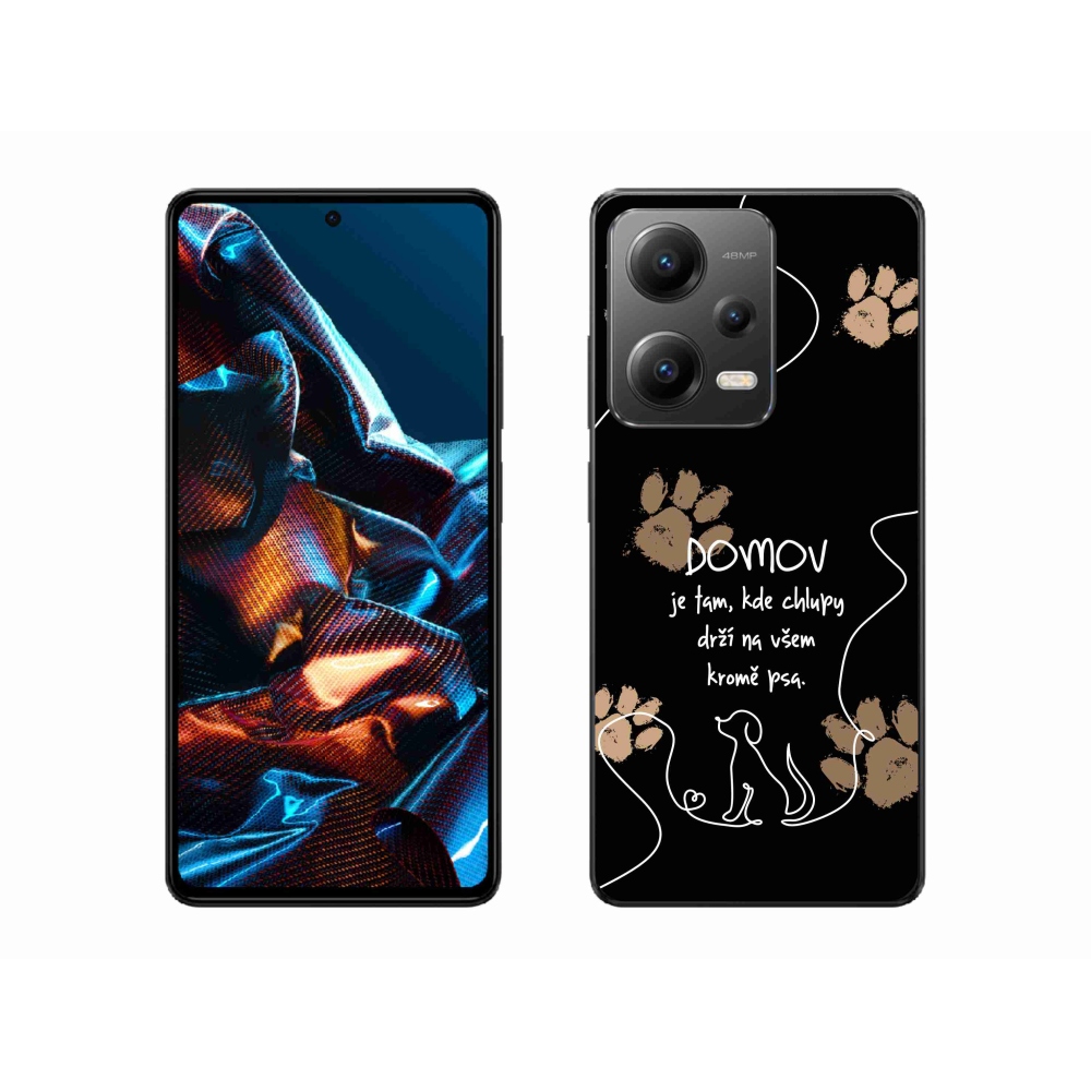 Gélový kryt mmCase na Xiaomi Redmi Note 12 Pro 5G - psí motív čierne pozadie