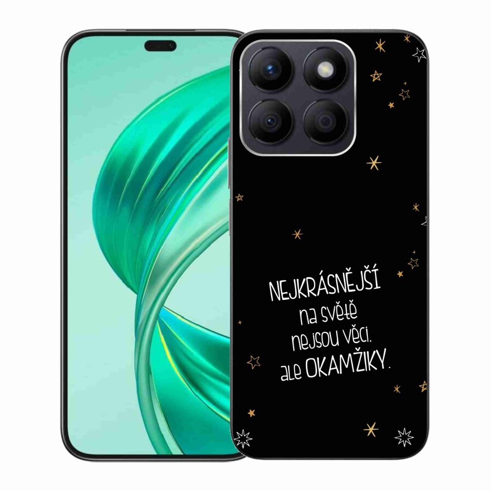 Gélový kryt mmCase na Honor X8b - citát 4 čierne pozadie