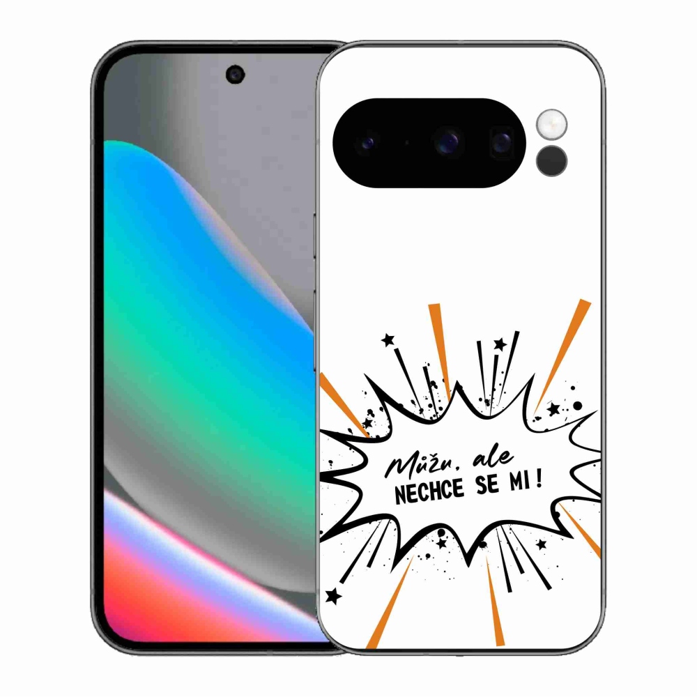 Gélový kryt mmCase na Google Pixel 10 Pro - vtipný text 11 biele pozadie