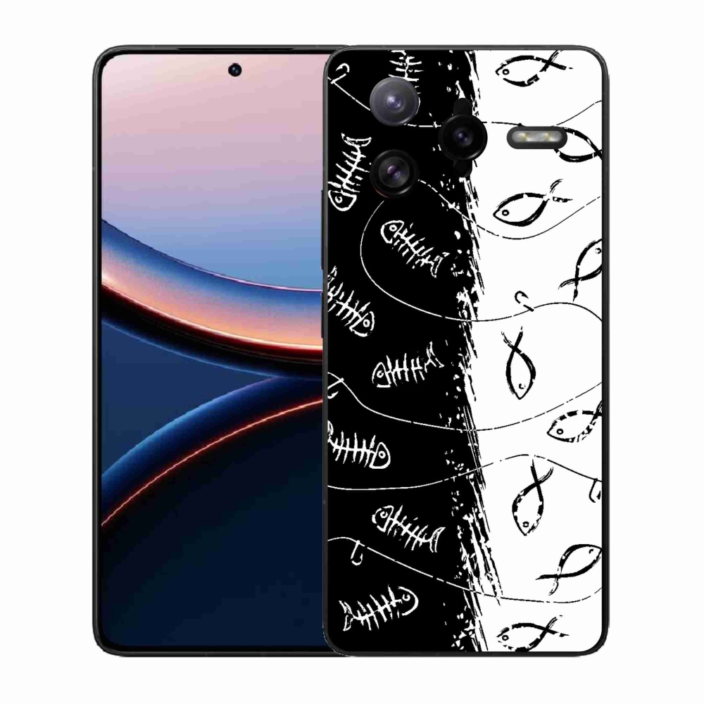 Gélový kryt mmCase na Xiaomi Poco F7 Ultra - kostry a rybky