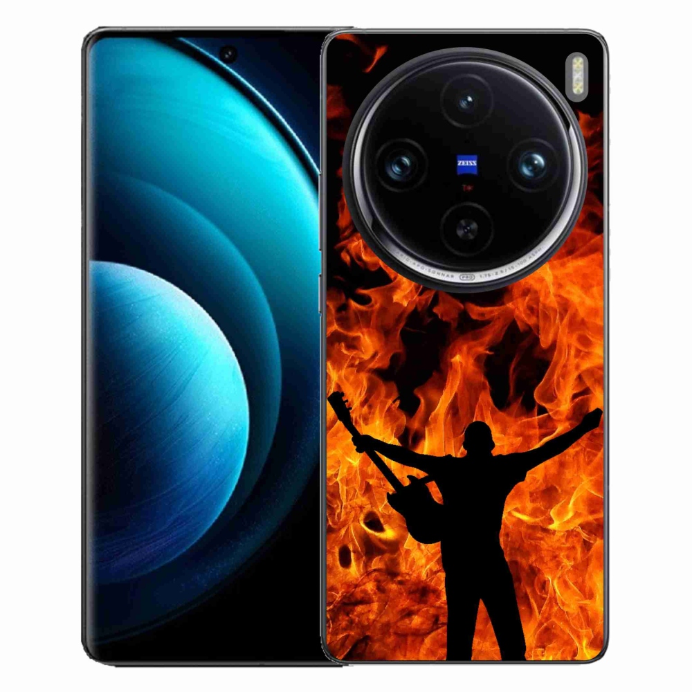 Gélový kryt mmCase na Vivo X100 Pro 5G - muzikant a oheň