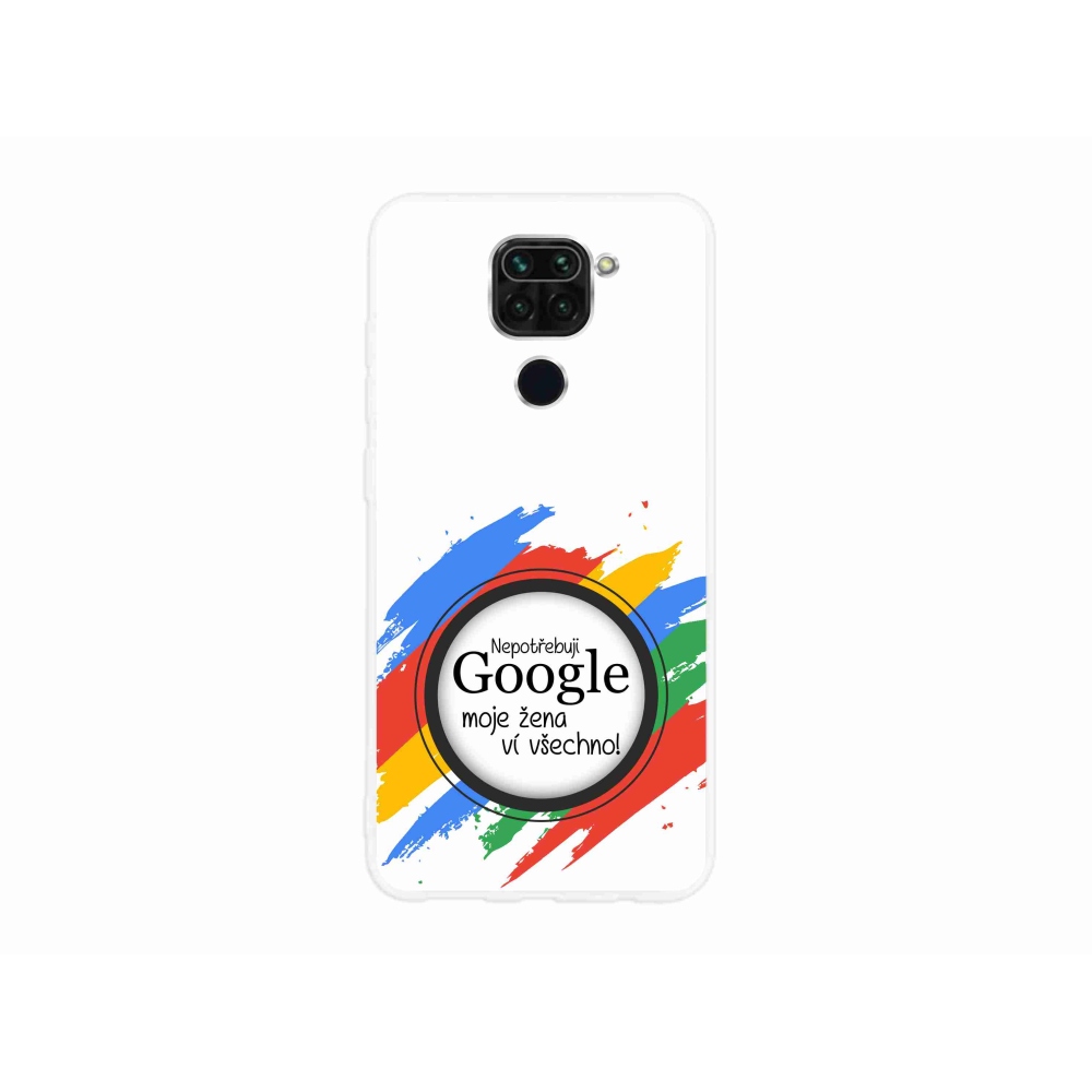 Gélový kryt mmCase na Xiaomi Redmi Note 9 - žena vie všetko biele pozadie