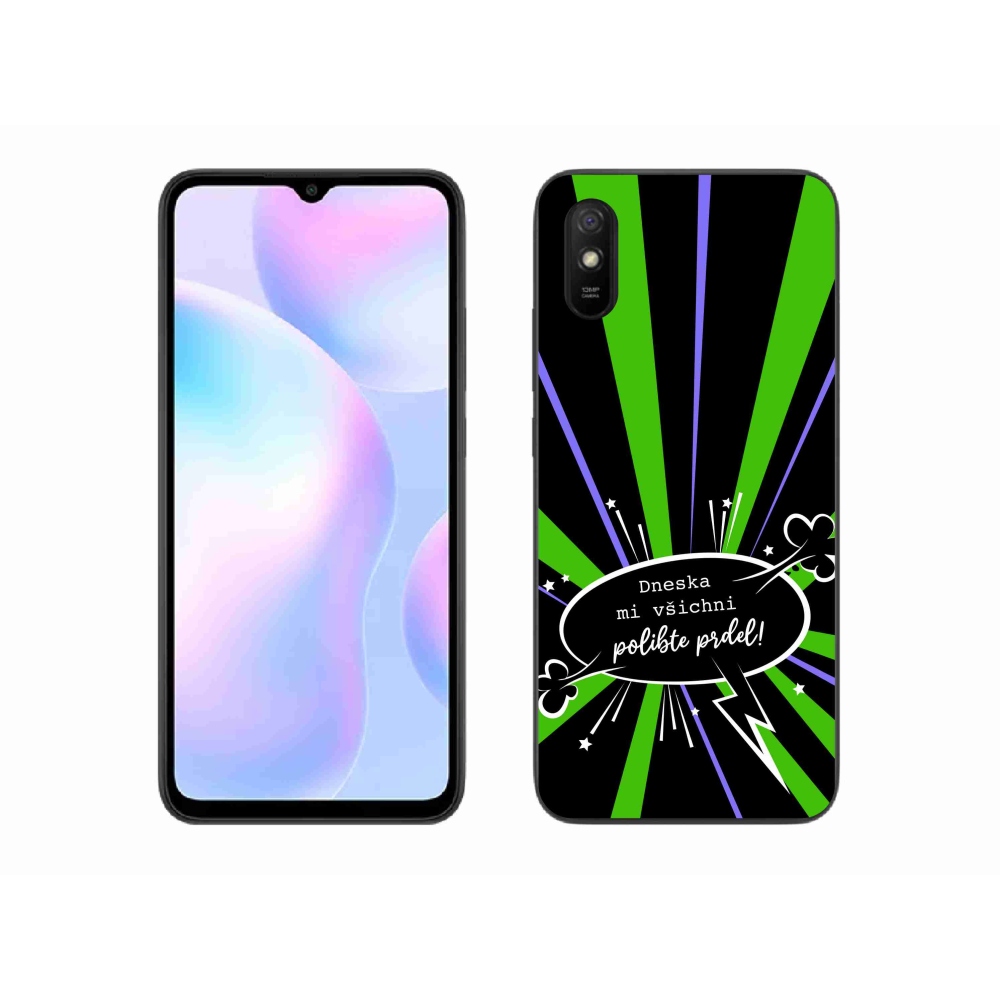 Gélový kryt mmCase na Xiaomi Redmi 9A - vtipný text 15 čierne pozadie