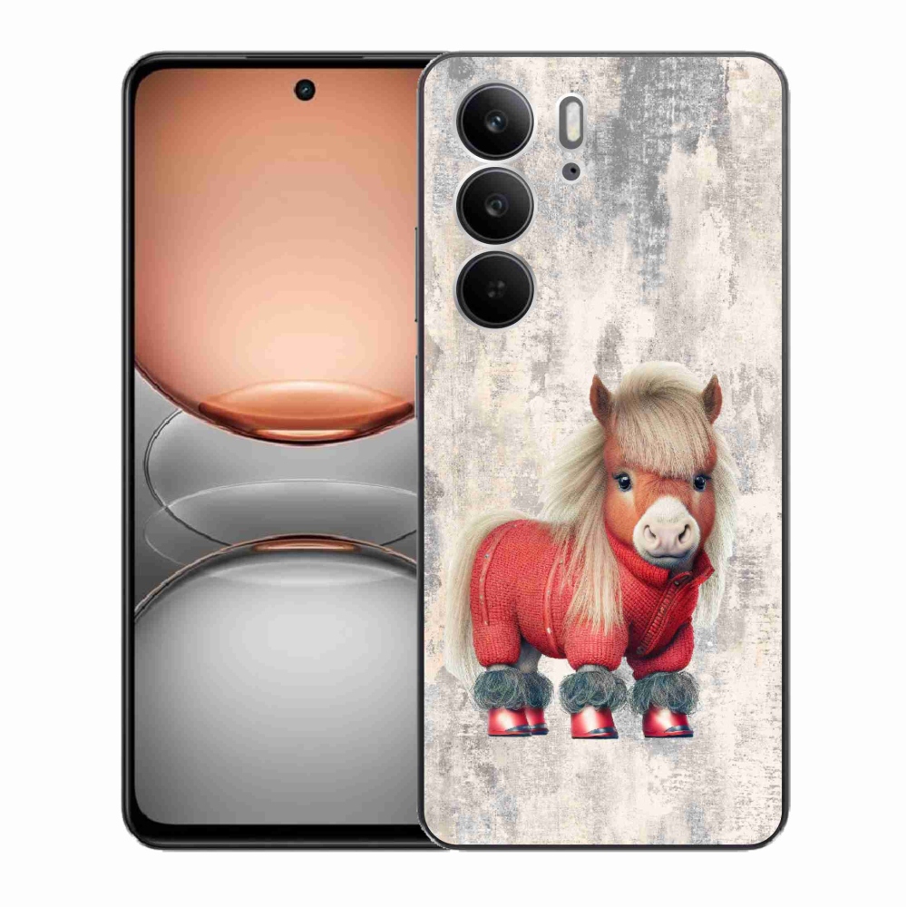 Gélový kryt mmCase na Realme C75 - poník vo svetri