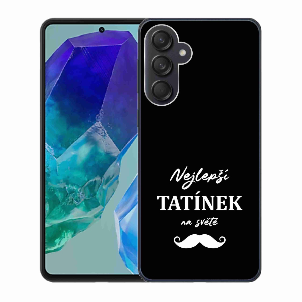 Gélový kryt mmCase na Samsung Galaxy M55 5G - najlepší otecko 1 čierne pozadie