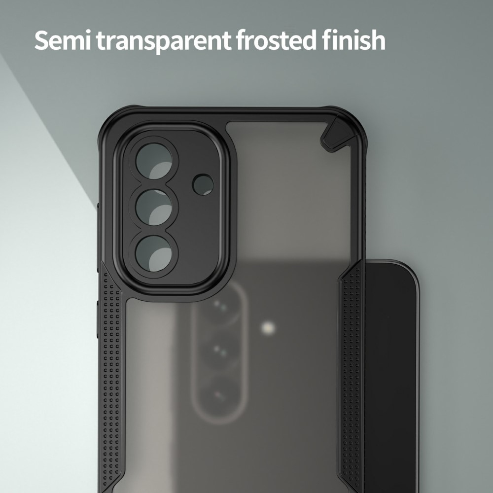 Frosted odolný kryt na Samsung Galaxy A36 5G - čierny