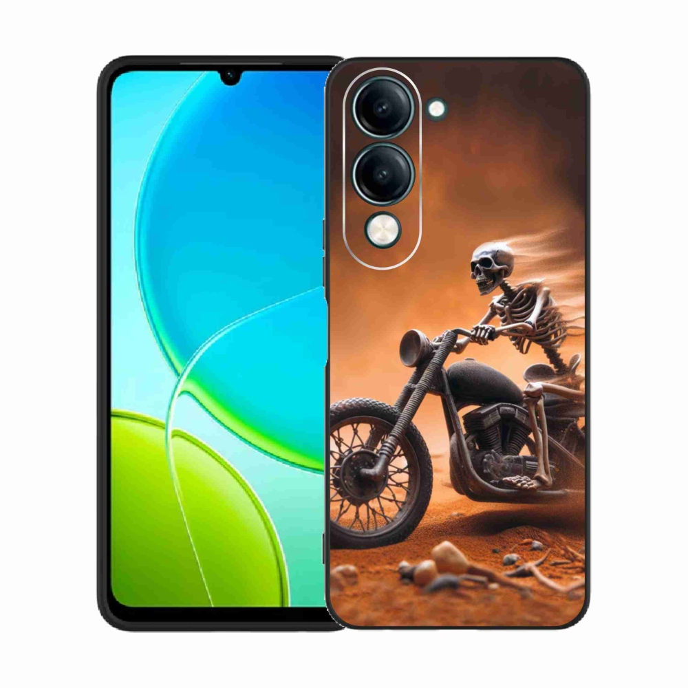 Gélový kryt mmCase na Vivo Y29s 5G - kostra na motorke