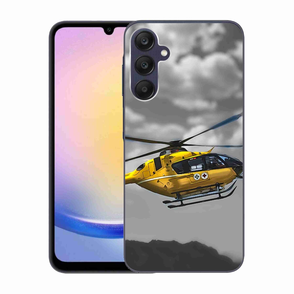 Gélový kryt mmCase na Samsung Galaxy A25 5G - žltá helikoptéra