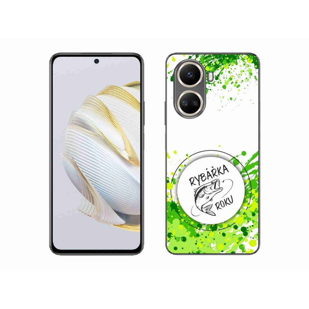 Gélový kryt mmCase na Huawei Nova 10 SE - rybárka roku biele pozadie