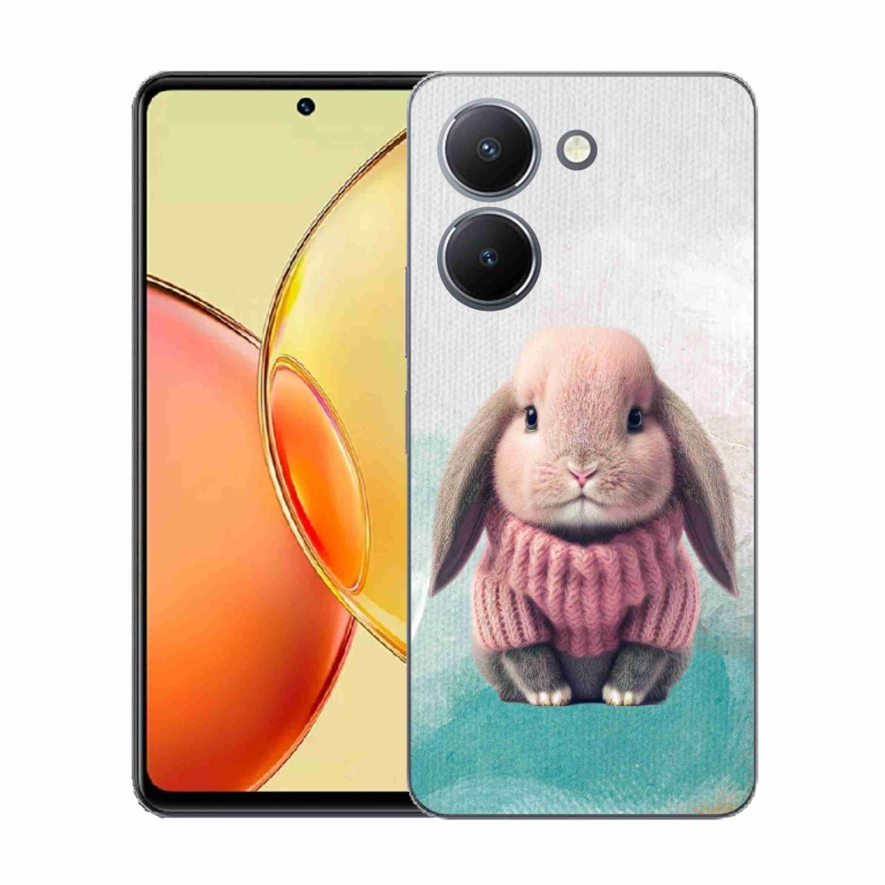 Gélový kryt mmCase na Vivo Y36 - zajačik vo svetri