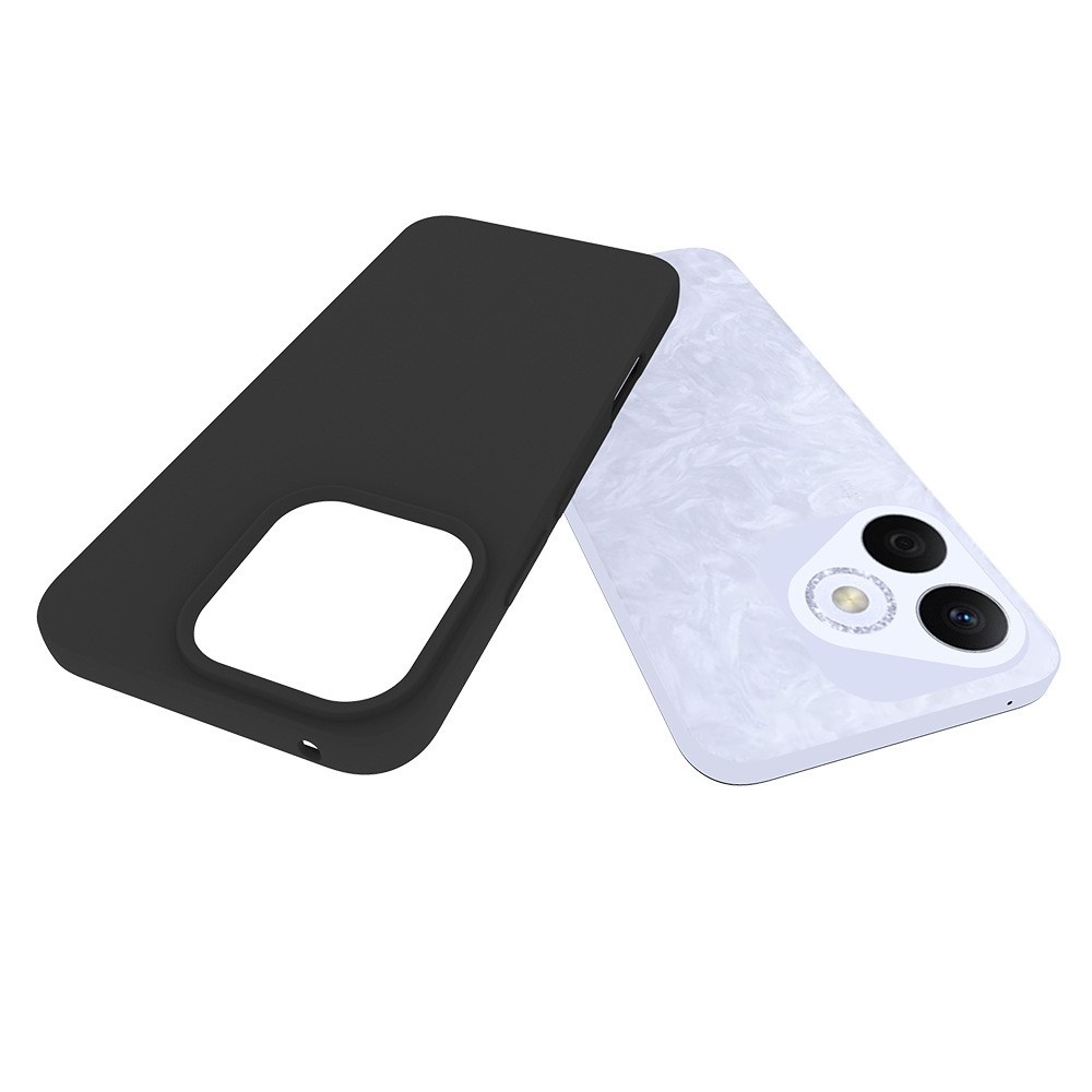 Matný gélový obal na Honor 400 Lite - čierny
