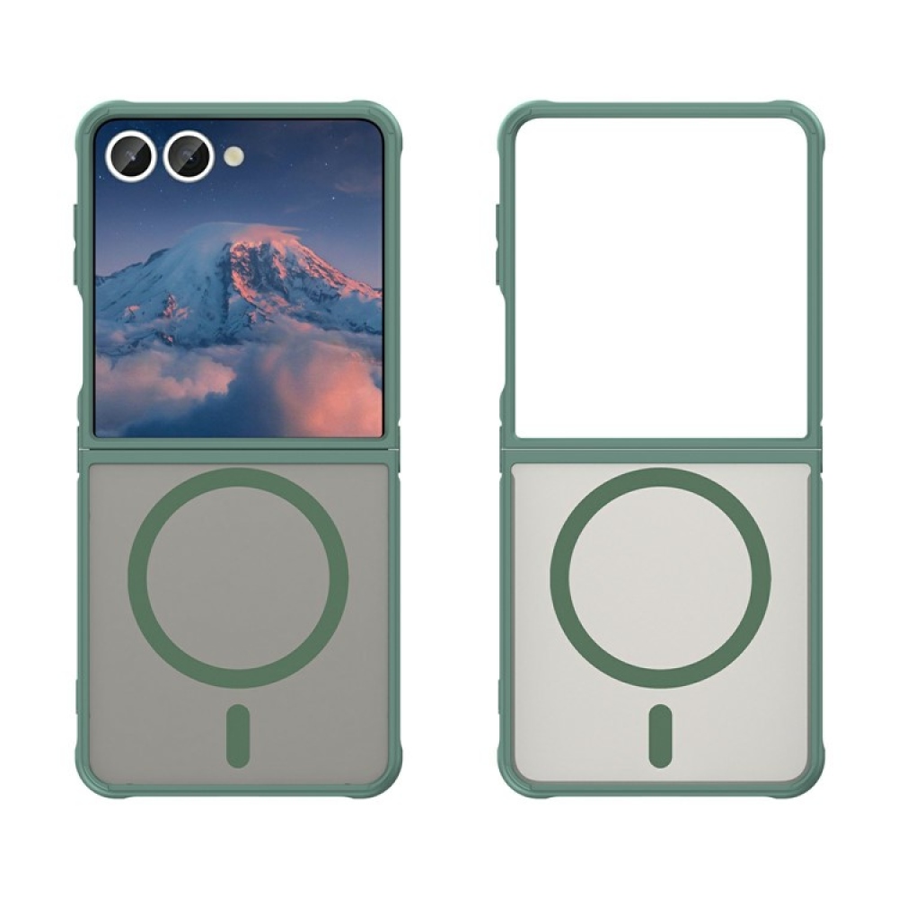 Case matný gélový obal s MagSafe na Samsung Galaxy Z Flip7 5G - zelený