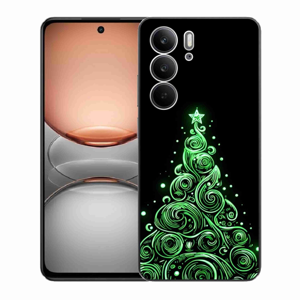 Gélový kryt mmCase na Realme C75 - neónový vianočný stromček 3