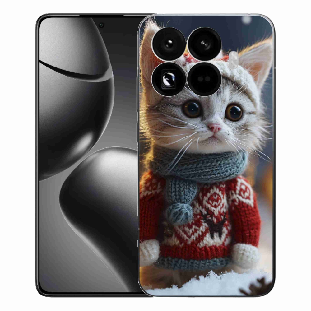 Gélový kryt mmCase na Xiaomi 15T Pro - mačiatko vo svetri