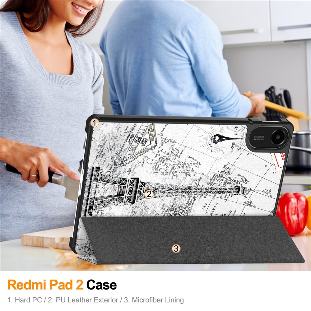 Patte chytré zatváracie púzdro na Xiaomi Redmi Pad 2 - Eiffelova veža