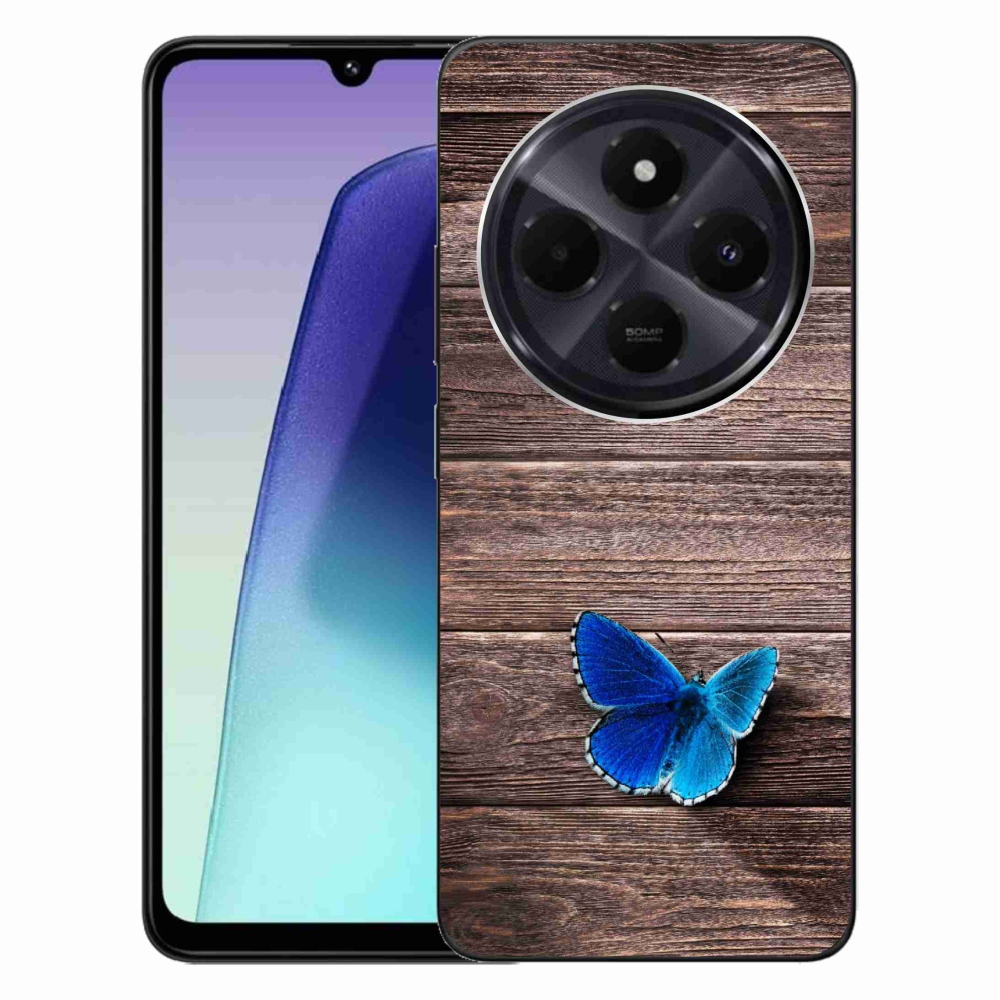Gélový kryt mmCase na Xiaomi Redmi 14C/Poco C75 - modrý motýľ 1