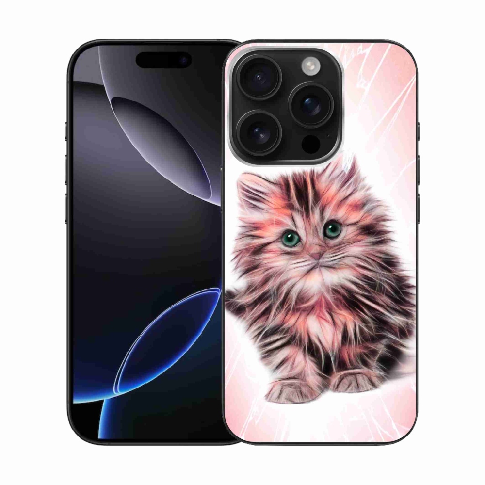 Gélový kryt mmCase na iPhone 16 Pro - roztomilé mačiatko