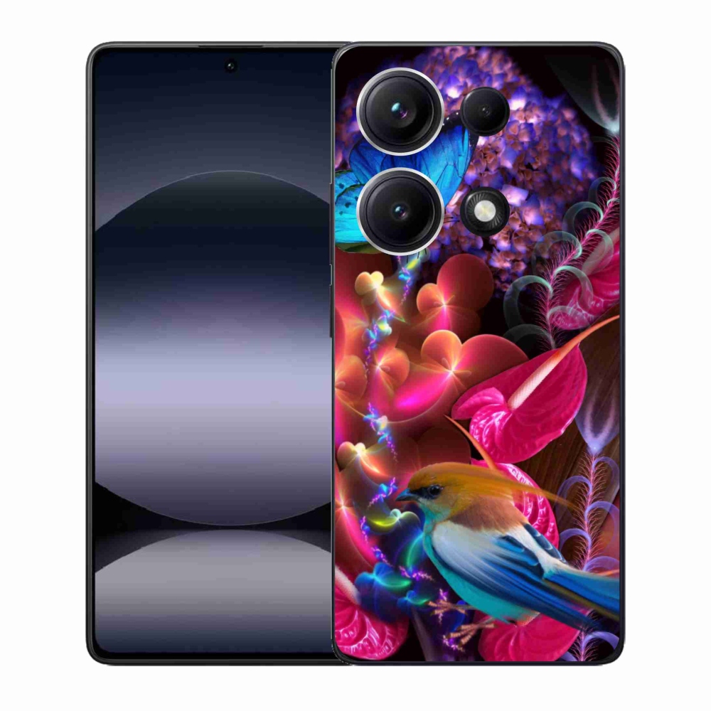 Gélový kryt mmCase na Xiaomi Redmi Note 14S - farebné kvety