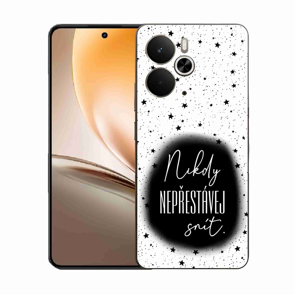 Gélový kryt mmCase na Realme 14 5G - citát 1 čiernobiele pozadie
