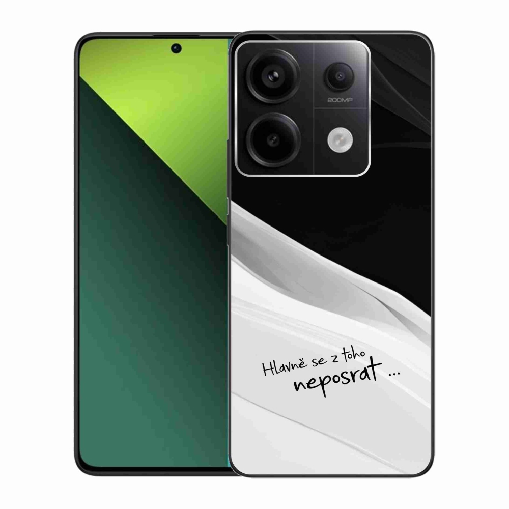 Gélový kryt mmCase na Xiaomi Redmi Note 13 Pro 5G/Poco X6 5G - vtipný text 13 bieločierne pozadie