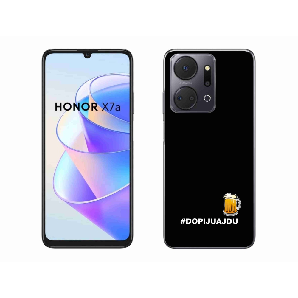 Gélový kryt mmCase na Honor X7a - pivný motív 1 čierne pozadie