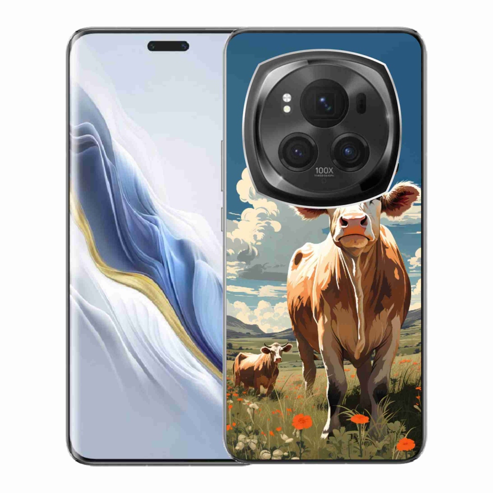 Gélový kryt mmCase na Honor Magic 6 Pro 5G - kravy na lúke