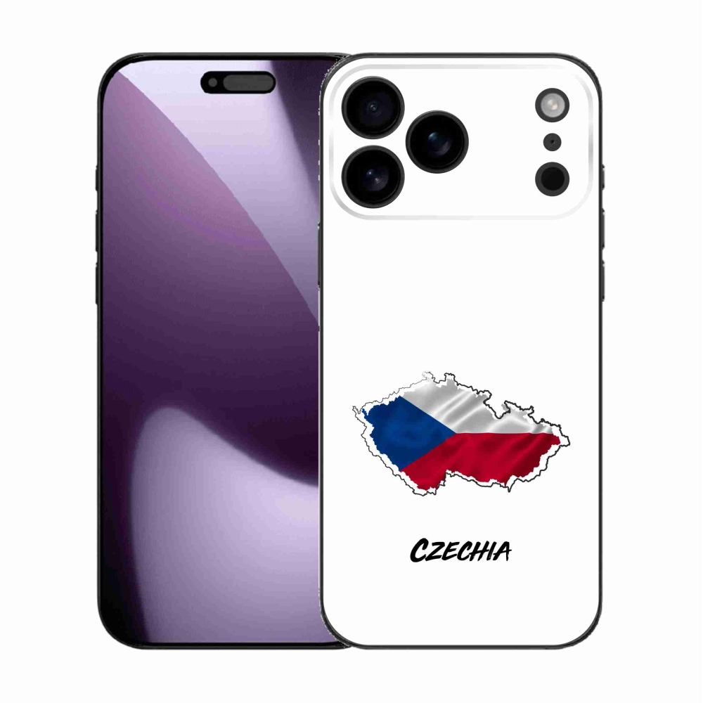 Gélový kryt mmCase na iPhone 17 Pro Max - Czechia biele pozadie