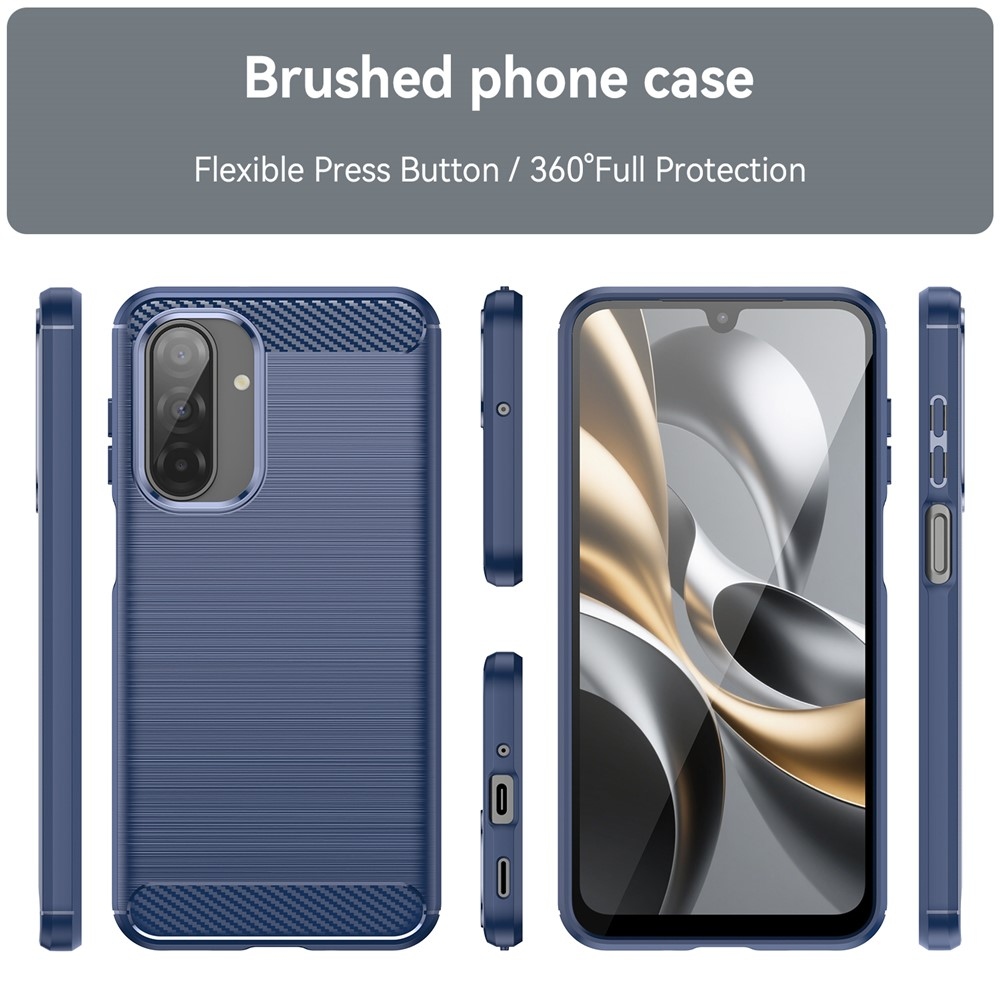 Carbon odolný gélový obal na mobil Samsung Galaxy A17 5G - modrý