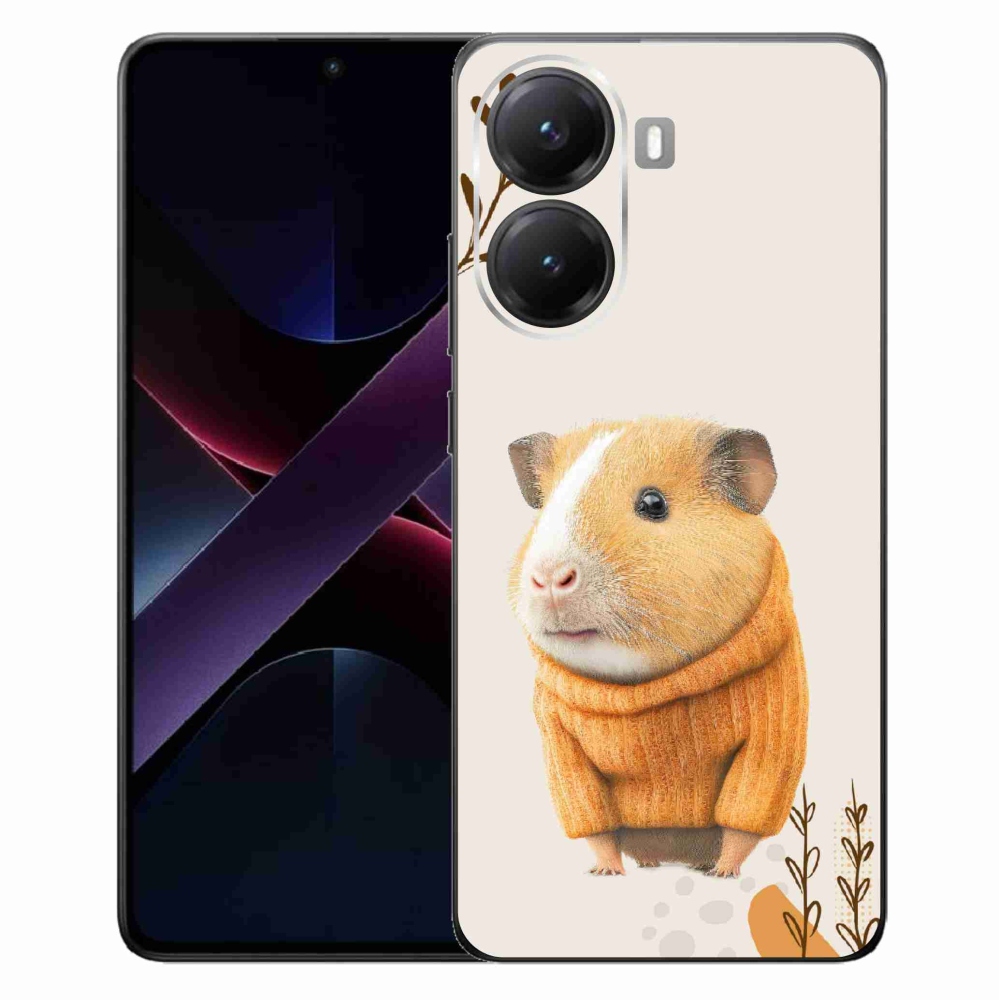 Gélový kryt mmCase na Xiaomi Poco X7 Pro 5G - morča vo svetri